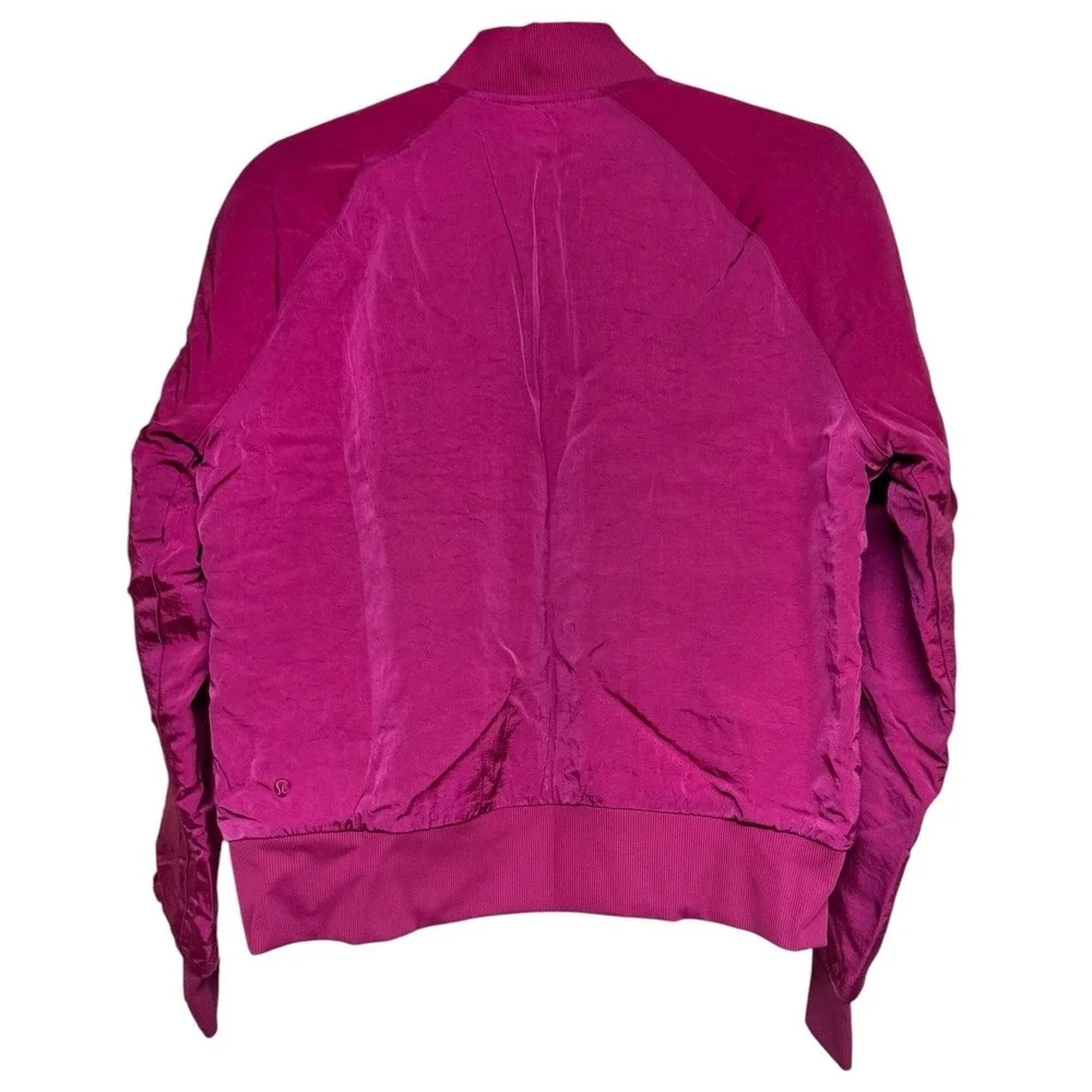 Lululemon Non-Stop Bomber Jacket‎ Reversible Pomegranate Women's Size 8